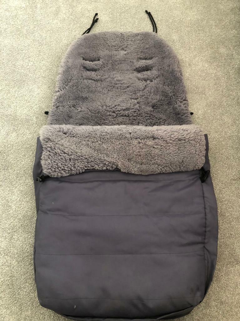 grey sheepskin pram liner